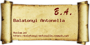 Balatonyi Antonella névjegykártya